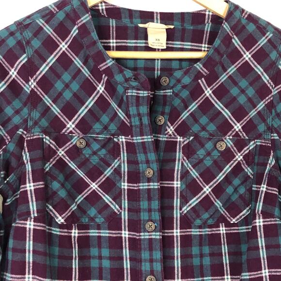 Deluth Flannel Plaid Shirt Long Sleeve Button Front size XS - Picture 3 of 7